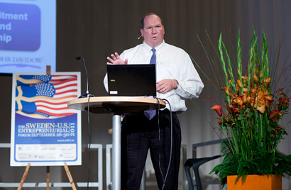 Erik Straser var en av talarna på Sweden-U.S. Entrepreneurial Forum 2011